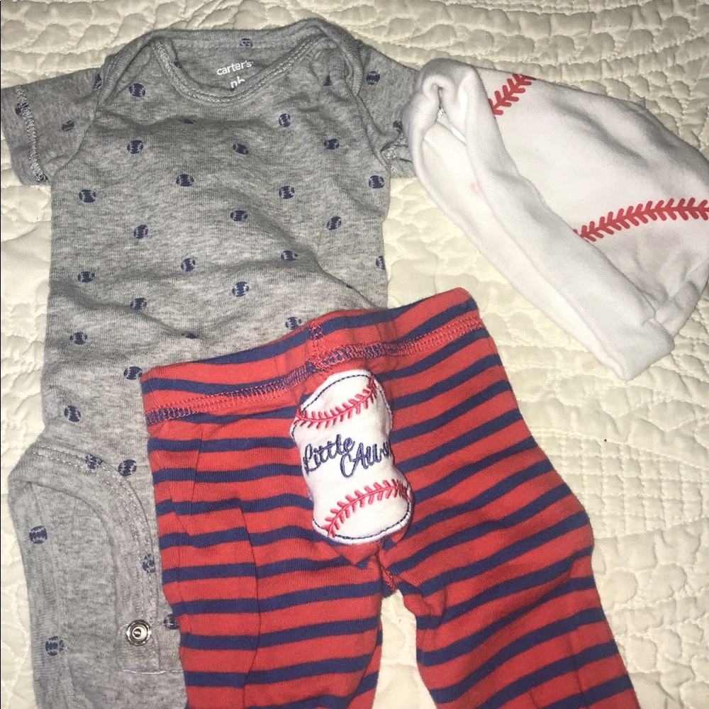 Carters newborn baseball set